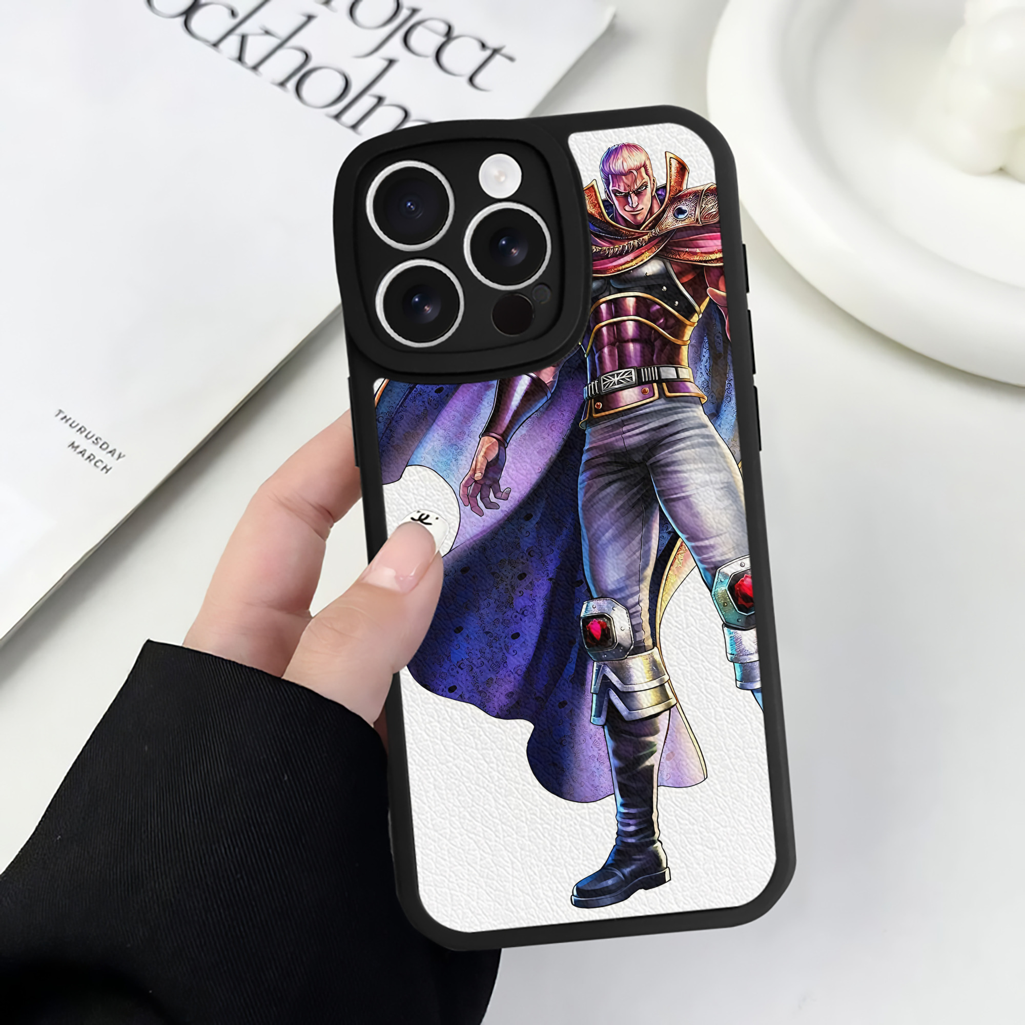 （画像用） 北斗の拳 Fist of the North Star 【iPhone 16シリーズ対応】シリコンスマホケース（レザー調） 材質：シリコン